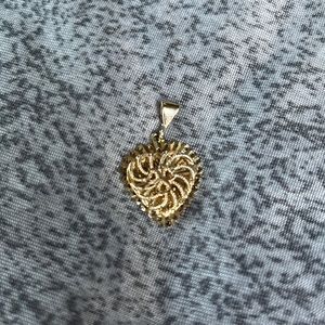 Heart pendant. Gold plated stamped d925 Turkey on bale